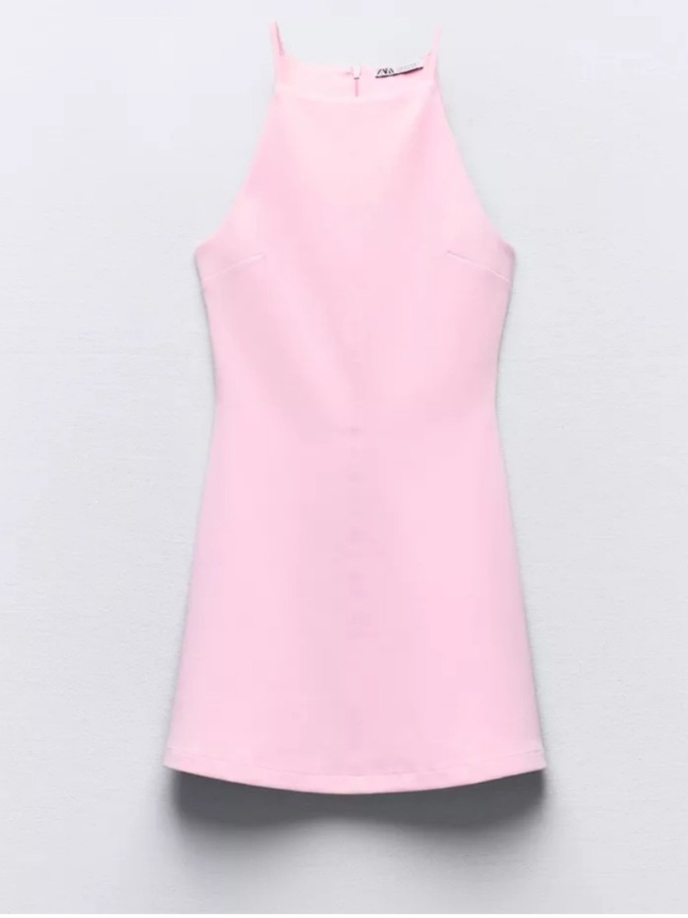 ZARA NWT Light Pink Halter Mini Dress - Picture 4 of 6